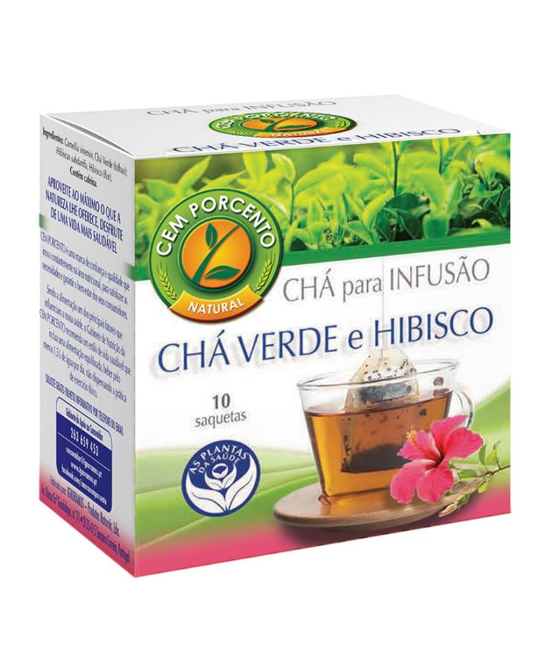 chá verde e hibisco infusão 10 saq