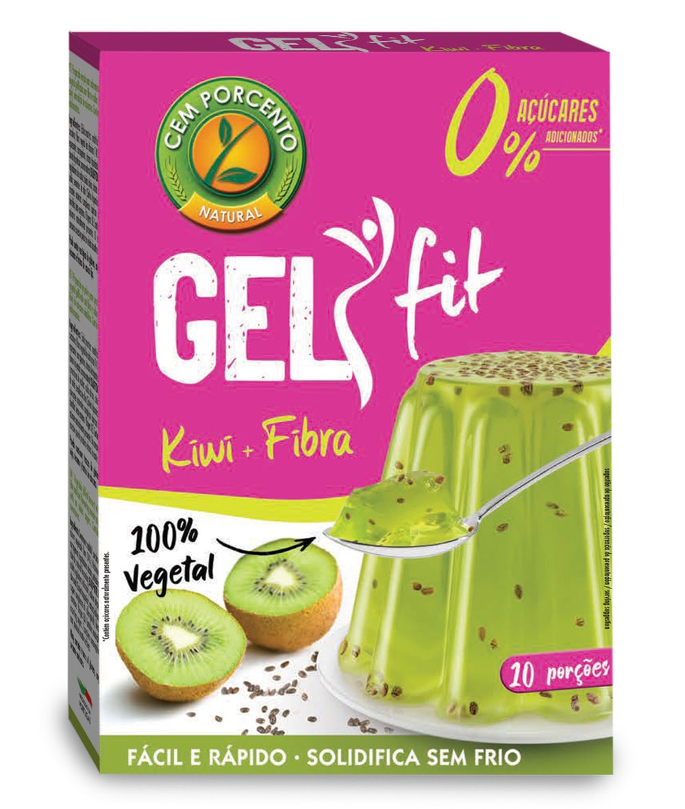 gelyfit kiwi + fibra sem açúcar express 80g - 10 porções